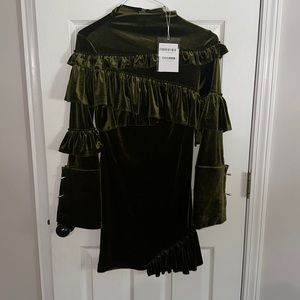 Green Velvet Dress